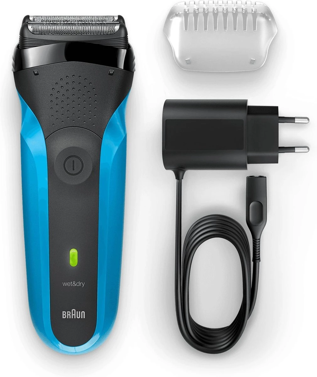 Braun Series 3 310s Oplaadbaar Wet&Dry Elektrisch Scheerapparaat, Blauw 11 Braun Series 3 310s Oplaadbaar Wet&Dry Elektrisch Scheerapparaat, Blauw - Afbeelding 11