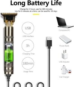 Golden Panther Professionele Draadloze Tondeuse - Trimmer Mannen - Scheerapparaat - Geschikt Voor Haar & Baard - Trimmer Lichaam - Bodygroomer Heren - Precision Detailer - Shaving Men -Verzorgingsproductenwinkel 1028x1200 2