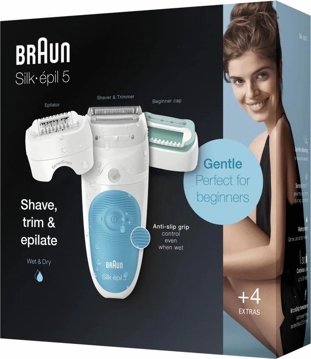 Braun Silk-épil 5-610 Wit/Turquoise - Epilator 9 Braun Silk-épil 5-610 Wit/Turquoise - Epilator - Afbeelding 9