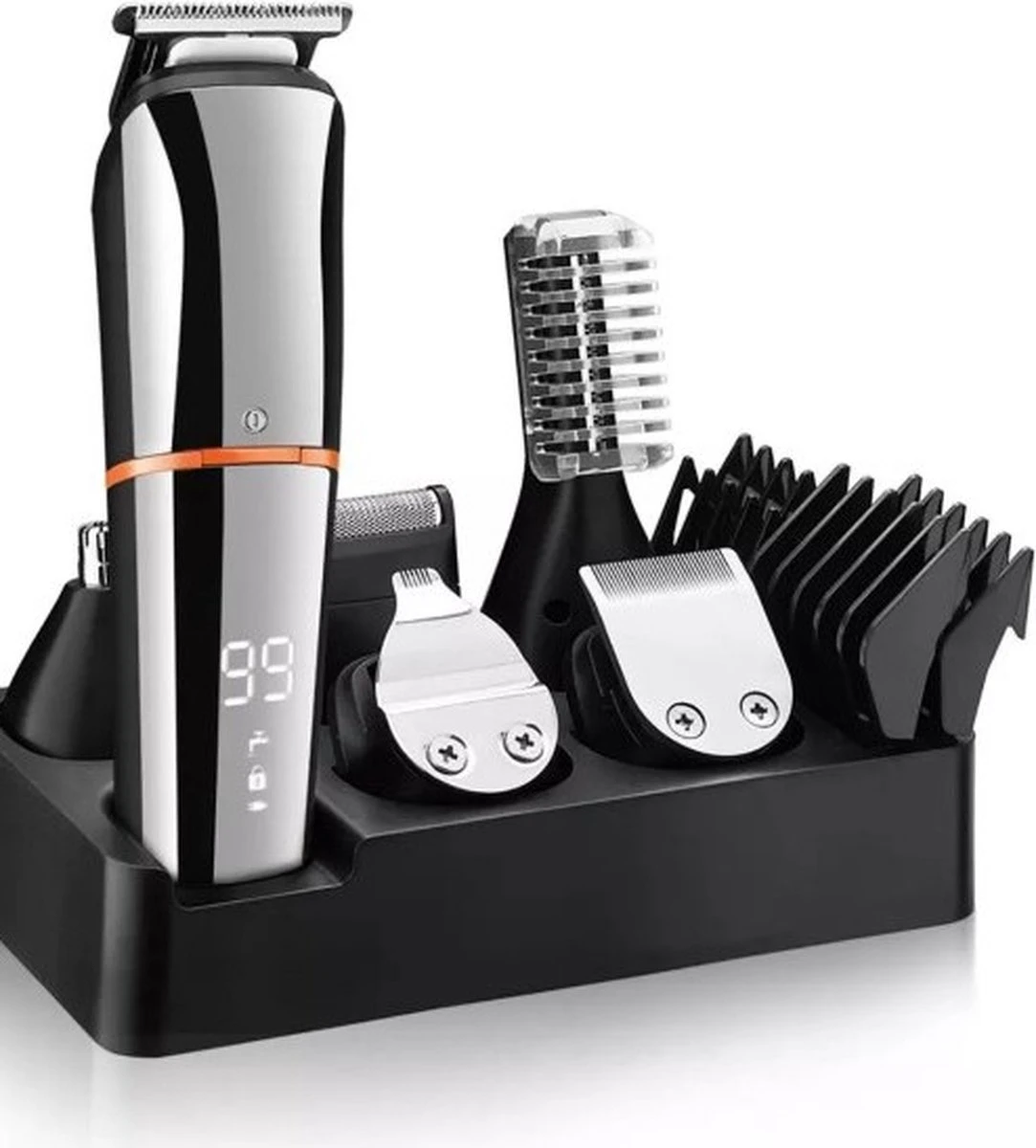 Baardtrimmer/Body Groomer-6in 1-voor Mannen-waterdicht-voor Baardhaar-hoofdhaar-lichaamshaar 1 Baardtrimmer/Body Groomer-6in 1-voor Mannen-waterdicht-voor Baardhaar-hoofdhaar-lichaamshaar