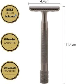 Bolano® Safety Razor Set Mat Zwart + 30 Double Edge Scheermesjes + Houder- Klassiek Scheermes Voor Mannen En Vrouwen - D663 -Verzorgingsproductenwinkel 1084x1200 1
