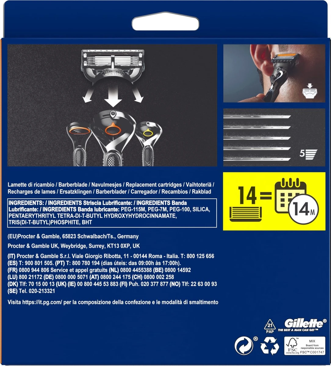 Gillette® Gillette ProGlide Navulmesjes - 14 Stuks 8 Gillette® Gillette ProGlide Navulmesjes - 14 Stuks - Afbeelding 8