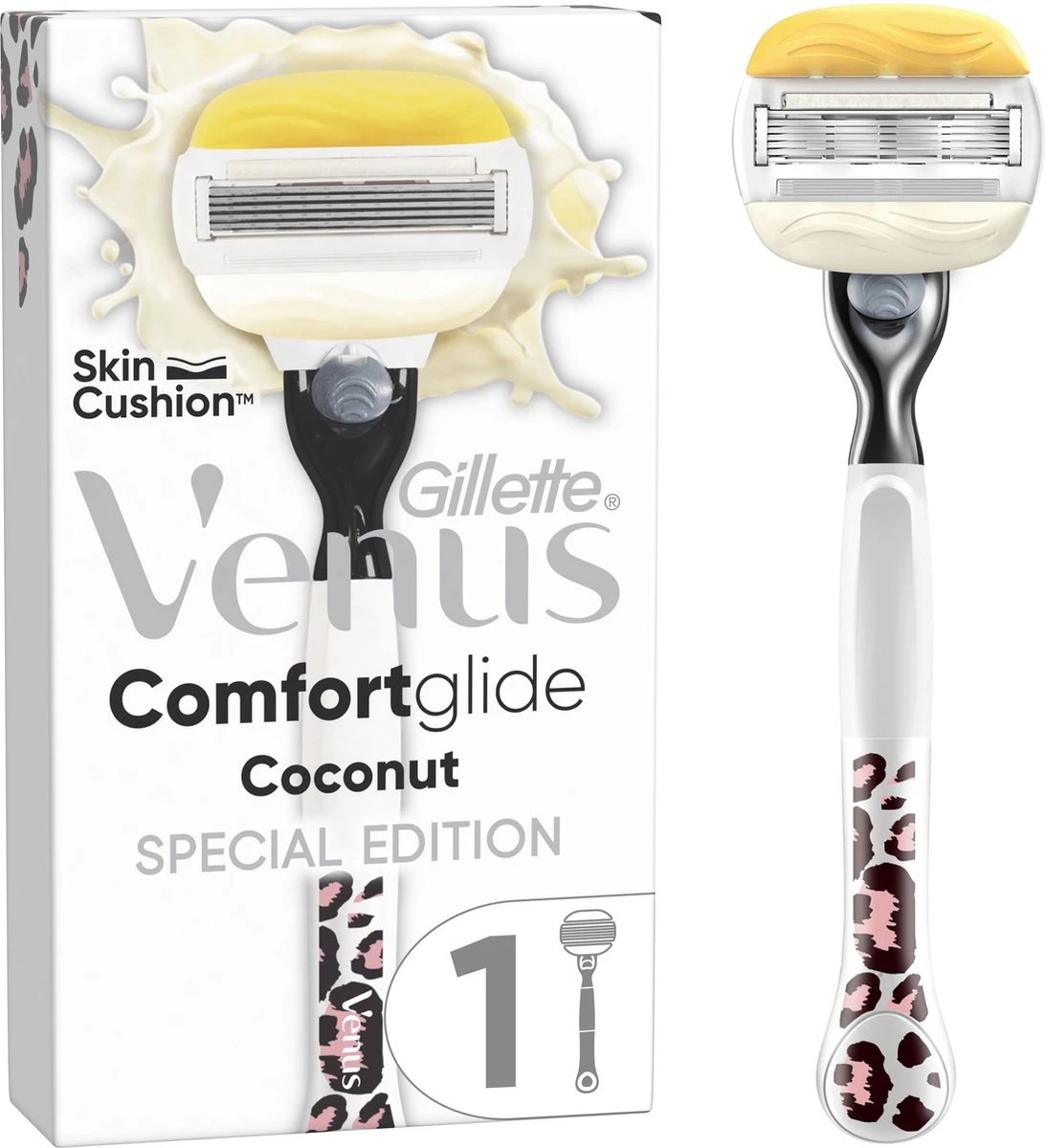 Gillette Venus Comfortglide Leopard - Voor Een Gladde Scheerbeurt - 1 Handvat - 1 Navulmesje 1 Gillette Venus Comfortglide Leopard - Voor Een Gladde Scheerbeurt - 1 Handvat - 1 Navulmesje