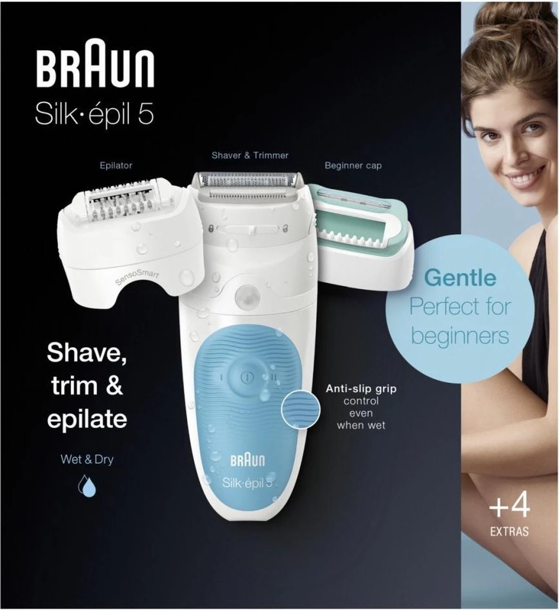 Braun Silk-épil 5-610 Wit/Turquoise - Epilator 2 Braun Silk-épil 5-610 Wit/Turquoise - Epilator - Afbeelding 2