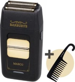 Barburys Marco Zero Shaver Cordless + Cosmeticall Stylingkam - Elektrisch Scheerapparaat Mannen - Indrukwekkend Hoog Snijcapaciteit Van 10.000 RPM - Zeer Krachtige Motor - Irritatievrij Scheren - Met Accessoires - Draadloos - Professioneel Gebruik