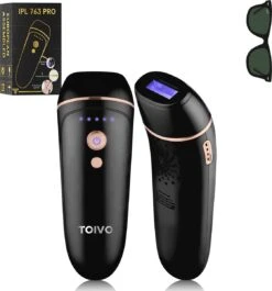 Toivo Ipl 763 Pro Lichtontharingsapparaat - Zwart - 900.000 Flitsen - Incl. Beschermingsbril