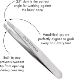 Tweezerman - Mini Slant Tweezer - Klassiek RVS - Pincet -Verzorgingsproductenwinkel 1124x1200 3