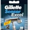Gillette® Gillette Sensor Excel - 10 Stuks - Scheermesjes