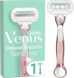 Gillette Venus Deluxe Smooth Sensitive RoseGold Scheersysteem Voor Vrouwen - Scheermes