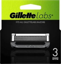 Gillette® Gillette Navulmesjes Voor GilletteLabs - Exfoliating Bar En Heated Razor - 3 Scheermesjes -Verzorgingsproductenwinkel 1143x1200