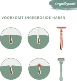 OrganiGoods Safety Razor + 20 Scheermesjes Blades - Safety Razor Voor Vrouwen - Rose Gold Goud Scheermes - Double Edge Single Blade - Veiligheidsscheermes - Duurzaam Scheermesje 24 OrganiGoods Safety Razor + 20 Scheermesjes Blades - Safety Razor Voor Vrouwen - Rose Gold Goud Scheermes - Double Edge Single Blade - Veiligheidsscheermes - Duurzaam Scheermesje -Verzorgingsproductenwinkel 1144x1200