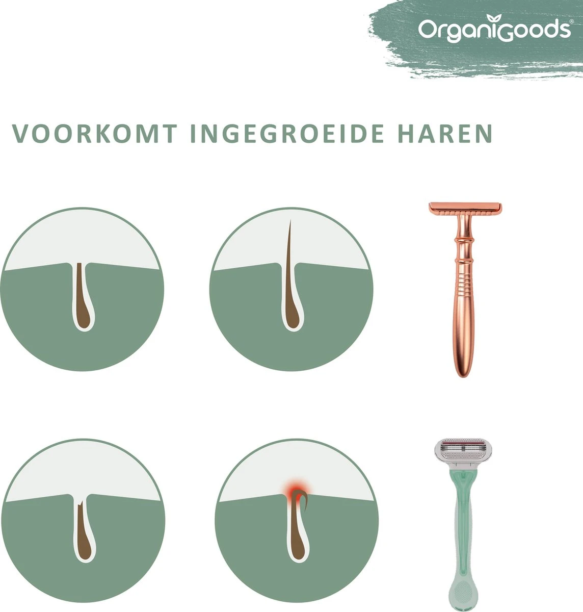 OrganiGoods Safety Razor + 20 Scheermesjes Blades - Safety Razor Voor Vrouwen - Rose Gold Goud Scheermes - Double Edge Single Blade - Veiligheidsscheermes - Duurzaam Scheermesje 12 OrganiGoods Safety Razor + 20 Scheermesjes Blades - Safety Razor Voor Vrouwen - Rose Gold Goud Scheermes - Double Edge Single Blade - Veiligheidsscheermes - Duurzaam Scheermesje - Afbeelding 12
