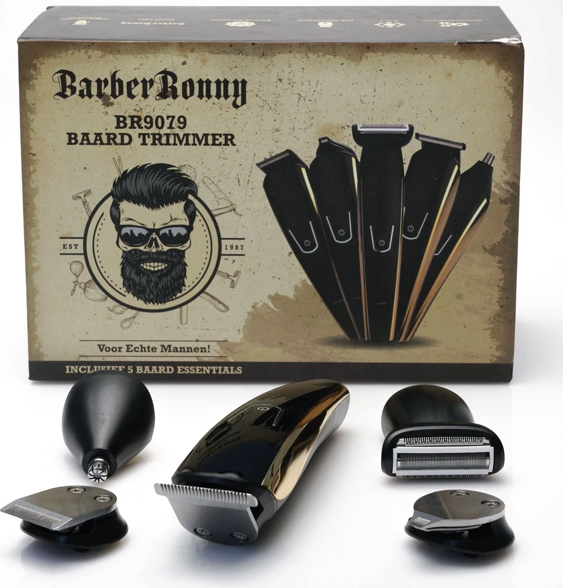 BarberRonny 5 In 1 Baardtrimmer Voor Mannen - Trimmer - Bodygroomer - Multigroomer 1 BarberRonny 5 In 1 Baardtrimmer Voor Mannen - Trimmer - Bodygroomer - Multigroomer