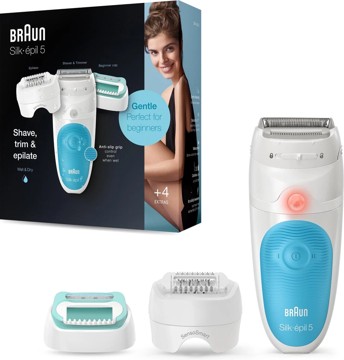 Braun Silk-épil 5-610 Wit/Turquoise - Epilator 1 Braun Silk-épil 5-610 Wit/Turquoise - Epilator