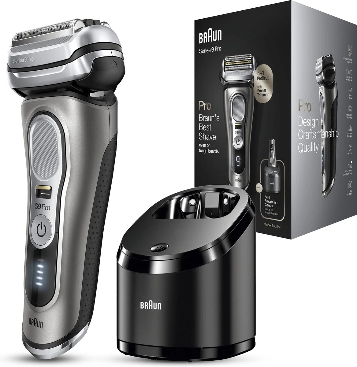 Braun Series 9 Pro 9465cc - Elektrisch Scheerapparaat Mannen - Met Reinigingsstation - Wet & Dry Scheerapparaten 3 Braun Series 9 Pro 9465cc - Elektrisch Scheerapparaat Mannen - Met Reinigingsstation - Wet & Dry Scheerapparaten - Afbeelding 3