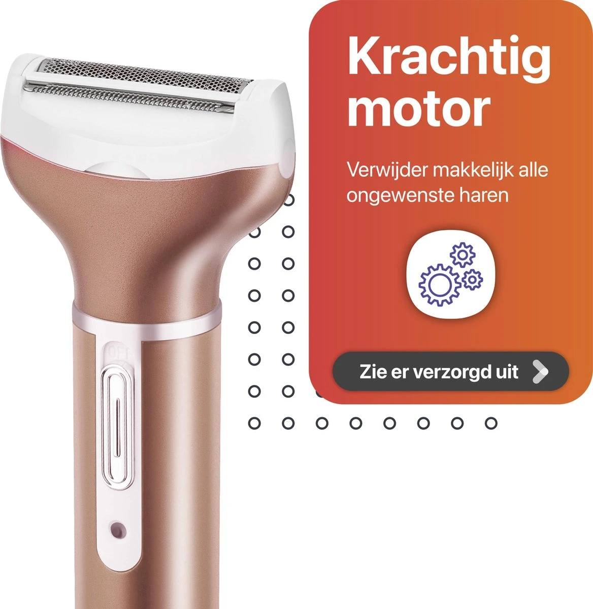 Smart-Tech - 4 In 1 Ladyshave - Oplaadbaar - Wenkbrauw Trimmer - Neus- En Oor Trimmer - Rose Gold 4 Smart-Tech - 4 In 1 Ladyshave - Oplaadbaar - Wenkbrauw Trimmer - Neus- En Oor Trimmer - Rose Gold - Afbeelding 4