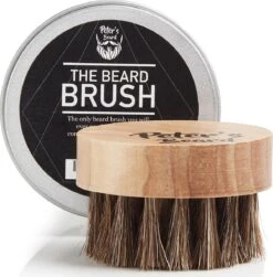 Baardborstels Baardverzorging Voor Baardolie - Baardborstel Hout Rond Set Voor Baardbalsems Baard Verzorging En Baard Olie - Baard Borstel - 2 Jaar Garantie