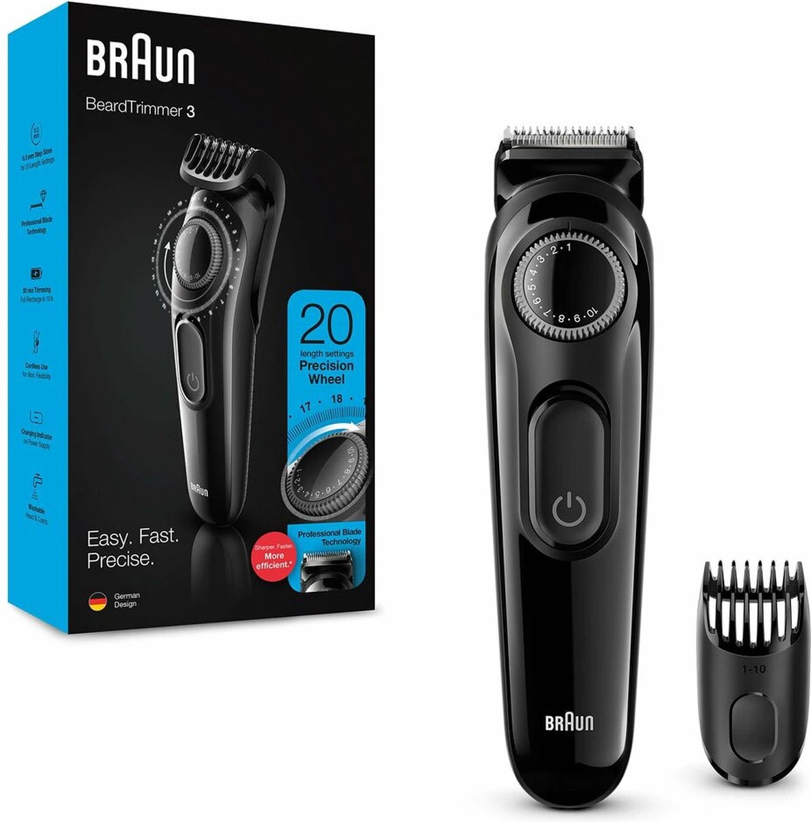 Braun BT3222 - Baardtrimmer En Haartrimmer – Zwart 3 Braun BT3222 - Baardtrimmer En Haartrimmer – Zwart - Afbeelding 3