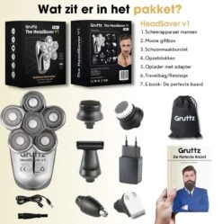 Gruttz - 9-in-1 Scheerapparaat Mannen - Hoofd Kaal Scheren - Gezicht En Hoofd Trimmer - Waterdicht - Nat En Droog Shaver 22 Gruttz - 9-in-1 Scheerapparaat Mannen - Hoofd Kaal Scheren - Gezicht En Hoofd Trimmer - Waterdicht - Nat En Droog Shaver -Verzorgingsproductenwinkel 1188x1200 8