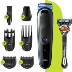 Braun MGK5245 7-in-1 Trimmer Baardtrimmer Voor Mannen - Gezichts- En Haartrimmer - Zwart/Blauw -Verzorgingsproductenwinkel 1191x1200 7