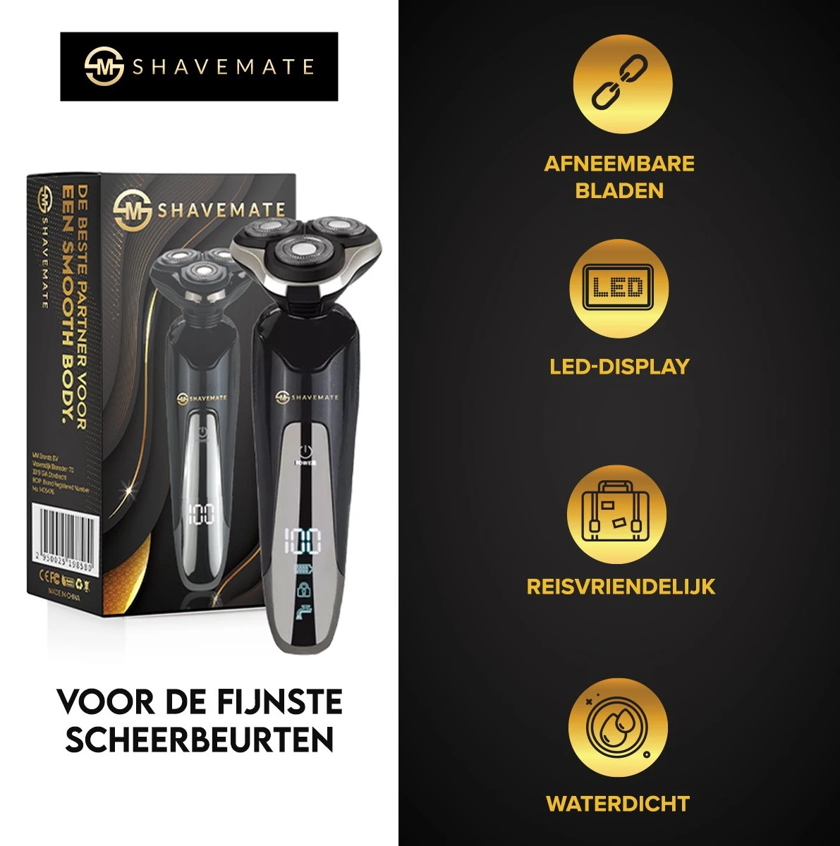 ShaveMate 3-in-1 Scheerapparaat - Baard Trimmer - Tondeuse Voor Mannen - Hair Clipper Set - Draadloos - Waterproof 4 ShaveMate 3-in-1 Scheerapparaat - Baard Trimmer - Tondeuse Voor Mannen - Hair Clipper Set - Draadloos - Waterproof - Afbeelding 4