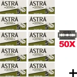 Astra Superior Platinum Scheermesjes - Double Edge Blades - Shavette - Safety Razor Blades - 50 Stuks