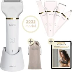 Gruttz - 7 In 1 Ladyshaver PRO Voor Vrouwen V2 - Inclusief Reistas - Trimmer Vrouw - Scheerapparaat Vrouwen - Bikini