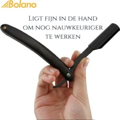 Bolano® Premium Shavette Open Scheermes Black Wood + 50 Single Edge Scheermesjes - Klassiek Barbiersmes Straight Razor Voor Mannen - Cut Throat Razor Nekmes - Klassiek Klap Scheermes - Safety Razor Feather Mes -Verzorgingsproductenwinkel 1196x1200 13