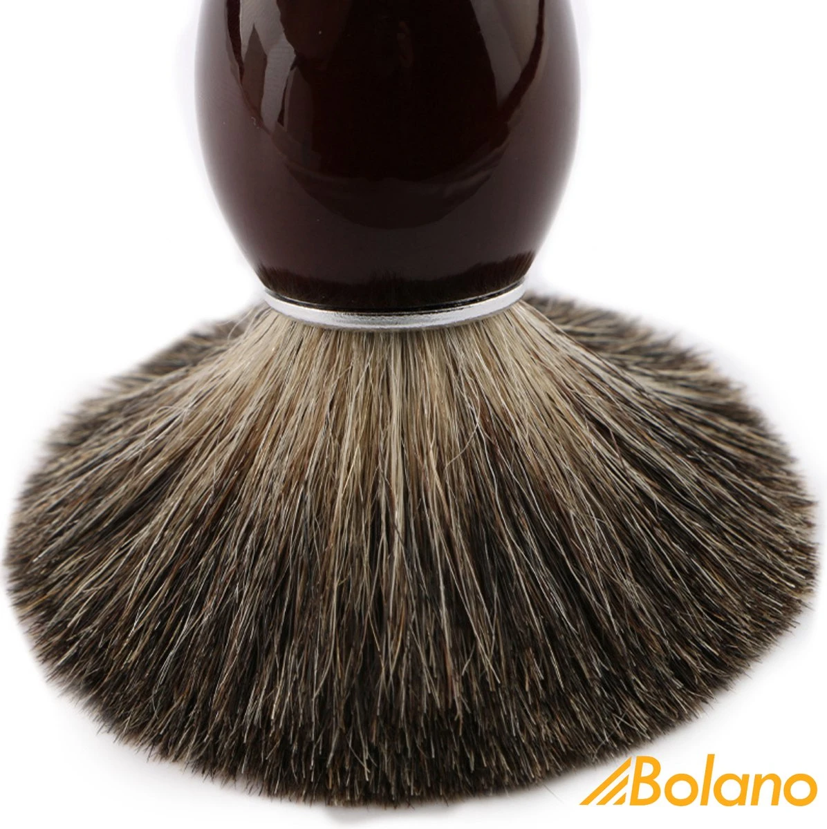 Bolano® Premium Duurzaam Scheerkwast Brown Wood - Klassiek Scheerkwast Voor Mannen En Vrouwen - 100% Soepel Haar Voor Een Optimale Verdeling 2 Bolano® Premium Duurzaam Scheerkwast Brown Wood - Klassiek Scheerkwast Voor Mannen En Vrouwen - 100% Soepel Haar Voor Een Optimale Verdeling - Afbeelding 2