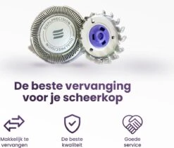 3 Scheerkoppen Geschikt Voor Philips HQ8/50 – Scheerkoppen Set – Scheer Opzetkoppen – Voor Phillips HQ8 - Shaving Blades – 3 Stuks -Verzorgingsproductenwinkel 1200x1017