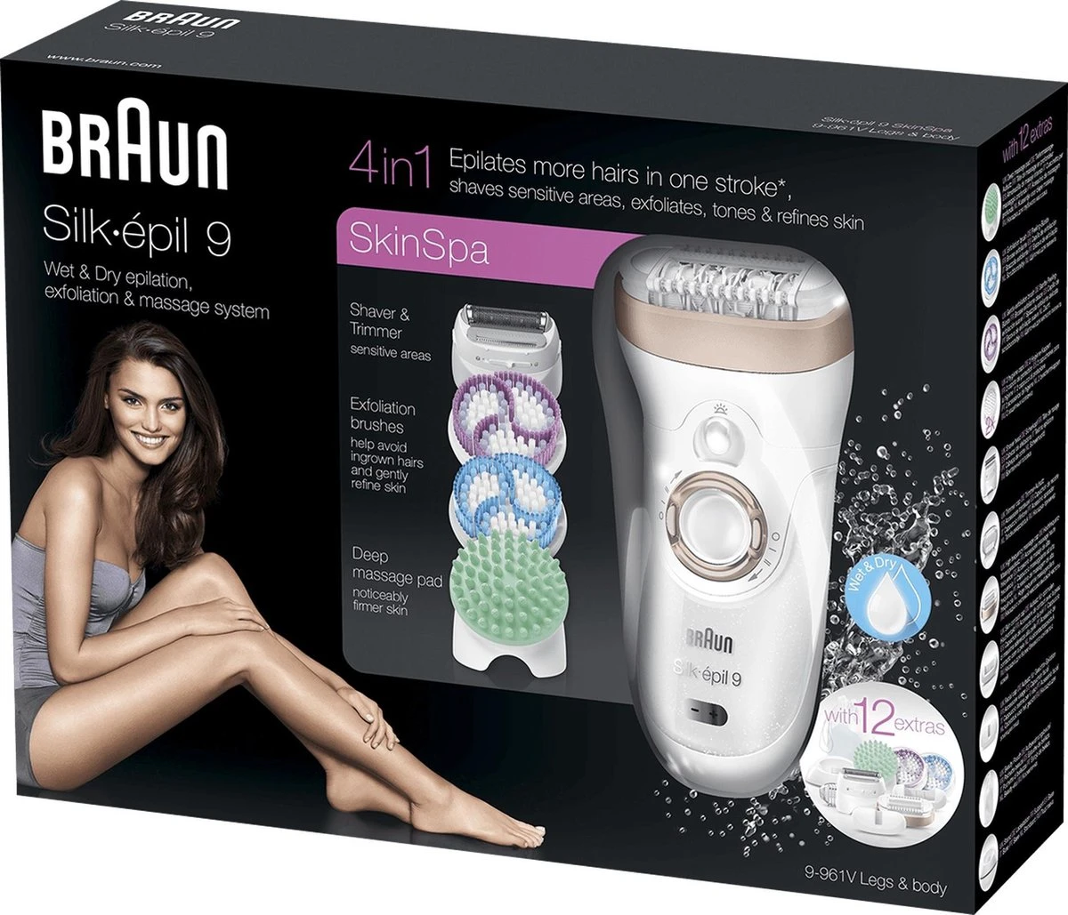 Braun Silk-épil 9 9-961v SkinSpa Epilator 5 Braun Silk-épil 9 9-961v SkinSpa Epilator - Afbeelding 5