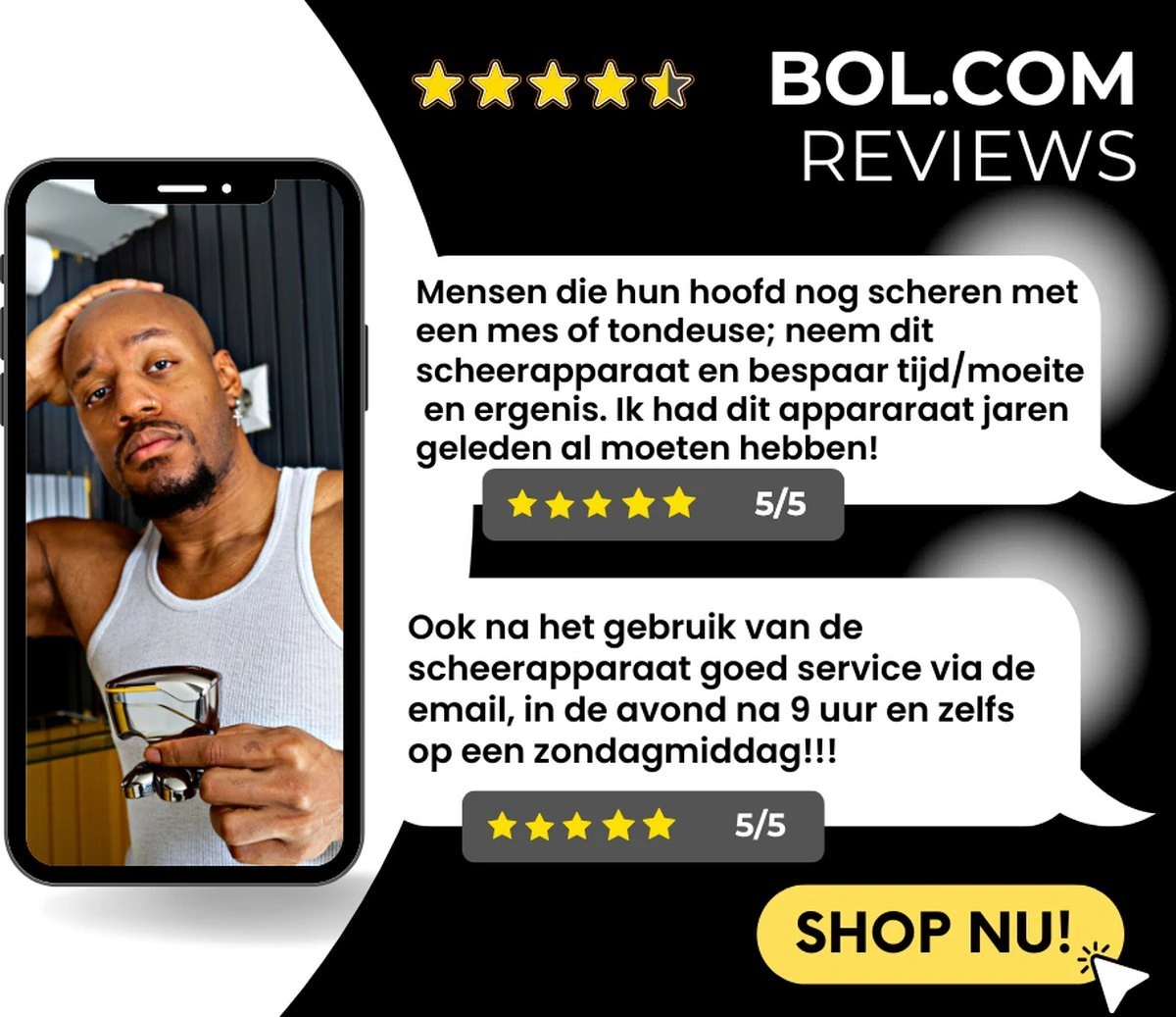 6-in-1 Scheerapparaat Mannen – Trimmer - Skull Edition PRO | 8 Blade - Nat & Droog - Face En Head Shaver – Hoofd Kaal Scheren - USB - Opzetstukken - Incl. E-Book 2 6-in-1 Scheerapparaat Mannen – Trimmer - Skull Edition PRO | 8 Blade - Nat & Droog - Face En Head Shaver – Hoofd Kaal Scheren - USB - Opzetstukken - Incl. E-Book - Afbeelding 2