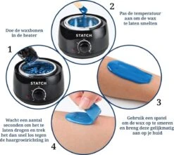 STATCH Wax Apparaat Ontharing Set Met 500 Gram Wax Bonen En 25 Houten Spatels - 13 STATCH Wax Apparaat Ontharing Set Met 500 Gram Wax Bonen En 25 Houten Spatels - -Verzorgingsproductenwinkel 1200x1074