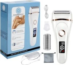 3-in-1 Draadloze Ladyshave – Scheerapparaat Vrouw – Inclusief Bodylotion En Reistas – Cadeau Voor Vrouw
