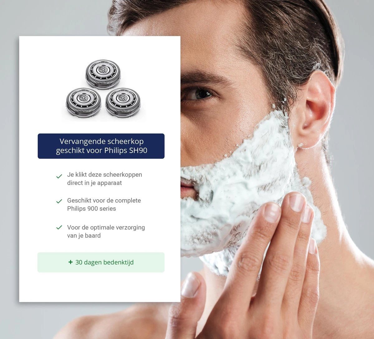 3 Scheerkoppen Geschikt Voor Philips 9000 Serie – SH90 / 52 Norelco RQ12 – Scheerhoofd – Scheermesjes - Shaving Blades 7 3 Scheerkoppen Geschikt Voor Philips 9000 Serie – SH90 / 52 Norelco RQ12 – Scheerhoofd – Scheermesjes - Shaving Blades - Afbeelding 7