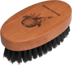 Seven Potions Baardborstel Van Zwijnenhaar Voor Mannen — Gemaakt Van Perenhout Met 100% Premium Zwijnenhaar — Stevige Borstelharen Om Je Gezichtshaar Te Temmen En Verzachten