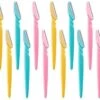 Tinkeke Premium Wenkbrauwen Scheermesjes - Haar Mesje - Set - 12 Stuks -14.5x3.8cm -Wenkbrauw Trimmer - Elektrische Scheerapparaat - Pijnloos Gezichtshaar Verwijderen - Haar Epilator - Wit Od Roze®
