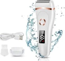 Rock&Rose 3-in-1 Ladyshave - Scheerapparaat Vrouw - Waterdicht - USB Oplaadbaar - Bikinitrimmer - Intieme Zone