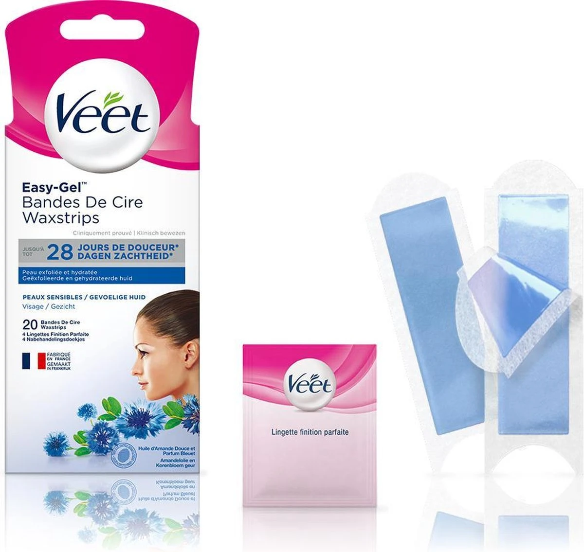 Veet - Easy-Gel Wax - Ontharingsstrips - Gezicht - Gevoelige Huid - 2 X 20 Stuks 5 Veet - Easy-Gel Wax - Ontharingsstrips - Gezicht - Gevoelige Huid - 2 X 20 Stuks - Afbeelding 5
