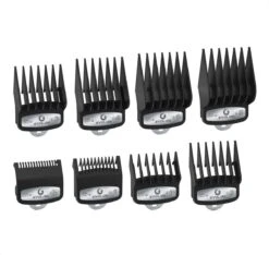 Evolize Professionele Premium Opzetkammen Voor Tondeuse - Opzetstukken Geschikt Voor Wahl Type 1 - Inclusief Fade Guards 0.5 En 1.5 - 8 Stuks - Nr. 1, 2, 3, 4, 6 En 8 - 1.5mm T/m 25mm - Zwart
