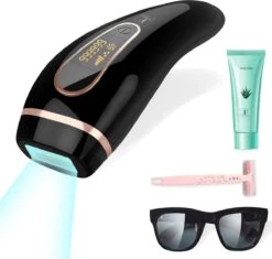 Femmezz IPL Ontharingsapparaat - Laser En Lichtontharing - Ontharing - Inclusief GRATIS Beschermbril, Scheermes En Aloe Vera Gel