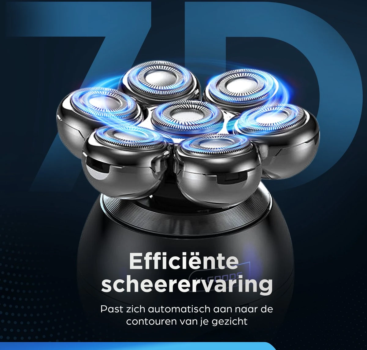 V-Goods Professioneel 5 In 1 Scheerapparaat - Mannen - 7D - 9 Opzetstukken - Tondeuse - Trimmer - Nat En Droog Scheren - Draadloos 2 V-Goods Professioneel 5 In 1 Scheerapparaat - Mannen - 7D - 9 Opzetstukken - Tondeuse - Trimmer - Nat En Droog Scheren - Draadloos - Afbeelding 2