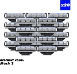 Universele Scheermes - Geschikt Voor Gillette Mach 3 - 3 Blade - 20 Stuks