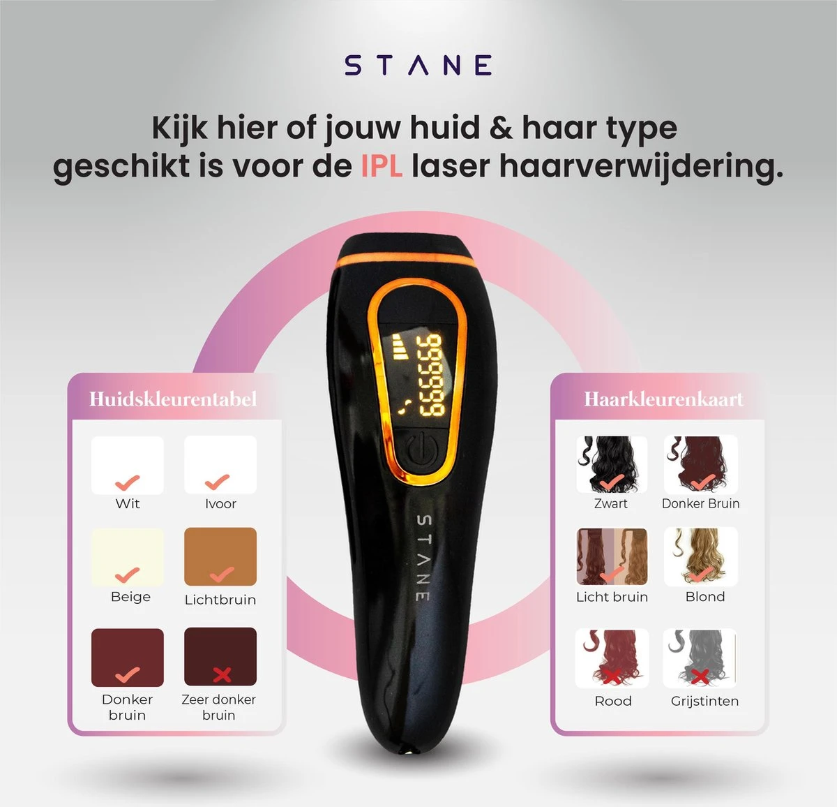 IPL Ontharingsapparaat - IPL Ontharing - 2 Jaar Garantie - Veilig Gecertificeerd - Stane® 14 IPL Ontharingsapparaat - IPL Ontharing - 2 Jaar Garantie - Veilig Gecertificeerd - Stane® - Afbeelding 14