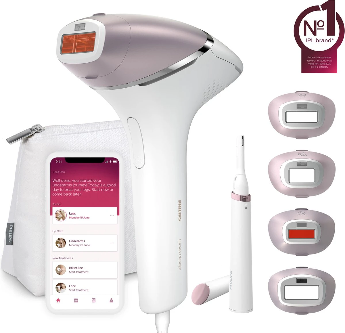 Philips Lumea Prestige 8000 Series BRI949/00 - IPL Ontharingsapparaat 2 Philips Lumea Prestige 8000 Series BRI949/00 - IPL Ontharingsapparaat - Afbeelding 2