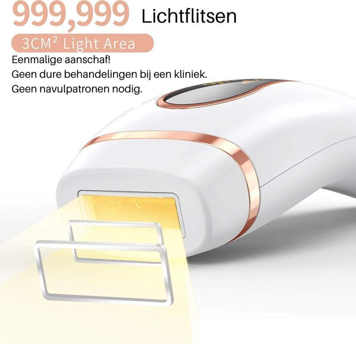 Dyla IPL Ontharingsapparaat Hair Removal - Pijnloze Haar Verwijderaar - Lichtontharing - 999.999 Flitsen - Wit 2 Dyla IPL Ontharingsapparaat Hair Removal - Pijnloze Haar Verwijderaar - Lichtontharing - 999.999 Flitsen - Wit - Afbeelding 2