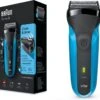 Braun Series 3 310s Oplaadbaar Wet&Dry Elektrisch Scheerapparaat, Blauw