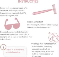 Peau Premium Ontharingsapparaat - IPL Ontharing Laser - Rosé 23 Peau Premium Ontharingsapparaat - IPL Ontharing Laser - Rosé -Verzorgingsproductenwinkel 1200x1168 3