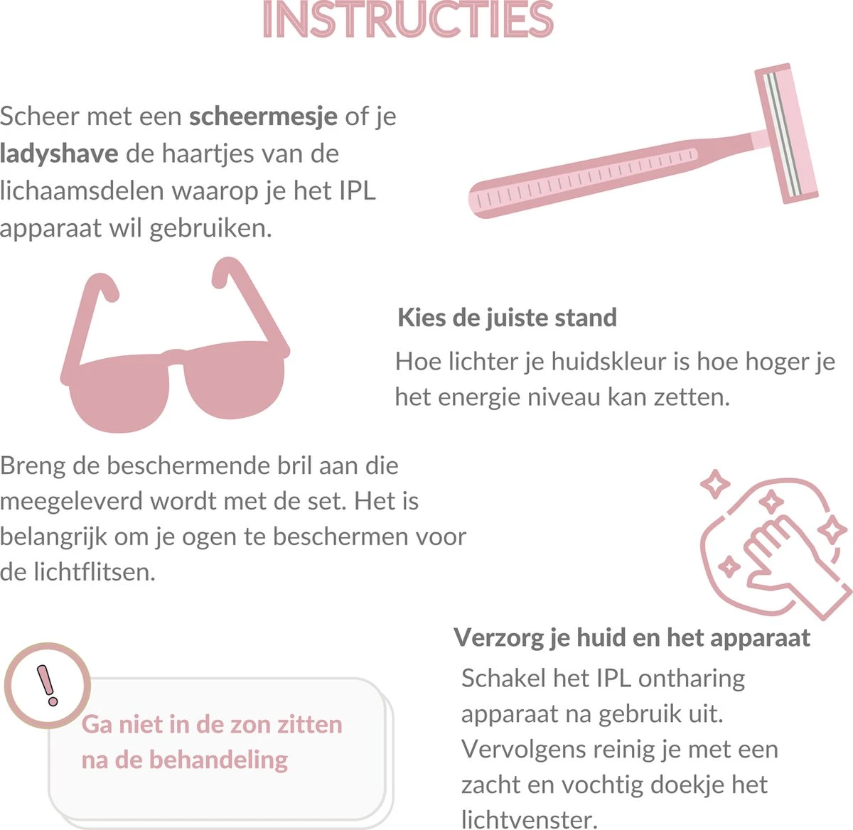 Peau Premium Ontharingsapparaat - IPL Ontharing Laser - Rosé 11 Peau Premium Ontharingsapparaat - IPL Ontharing Laser - Rosé - Afbeelding 11