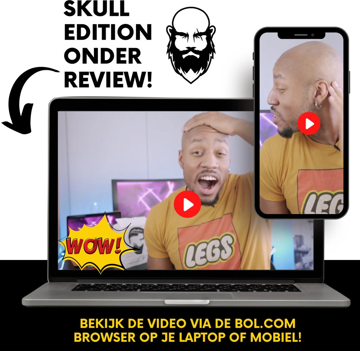 6-in-1 Scheerapparaat Mannen – Trimmer - Skull Edition PRO | 8 Blade - Nat & Droog - Face En Head Shaver – Hoofd Kaal Scheren - USB - Opzetstukken - Incl. E-Book 3 6-in-1 Scheerapparaat Mannen – Trimmer - Skull Edition PRO | 8 Blade - Nat & Droog - Face En Head Shaver – Hoofd Kaal Scheren - USB - Opzetstukken - Incl. E-Book - Afbeelding 3